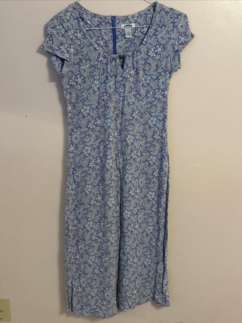 Vintage Y2K old navy Babydoll milk maid dress floral paisley print size 4